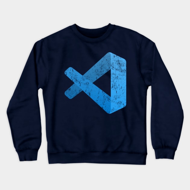 Vintage Visual Studio Code Crewneck Sweatshirt by vladocar